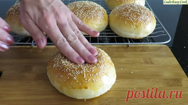 САМЫЕ ВКУСНЫЕ БУЛОЧКИ с КУНЖУТОМ для гамбургеров очень мягкие Hamburger Buns Burger Bun Bánh mì Tròn