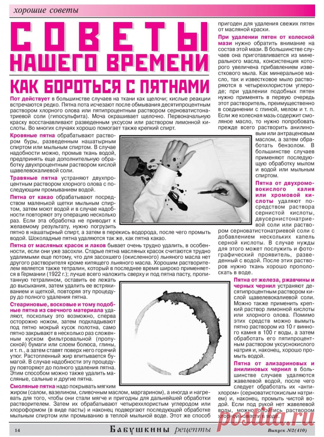 Как бороться с пятнами