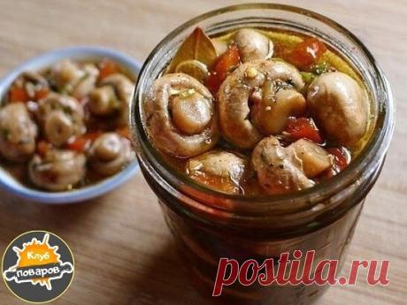 Быстрые маринованные шампиньоны