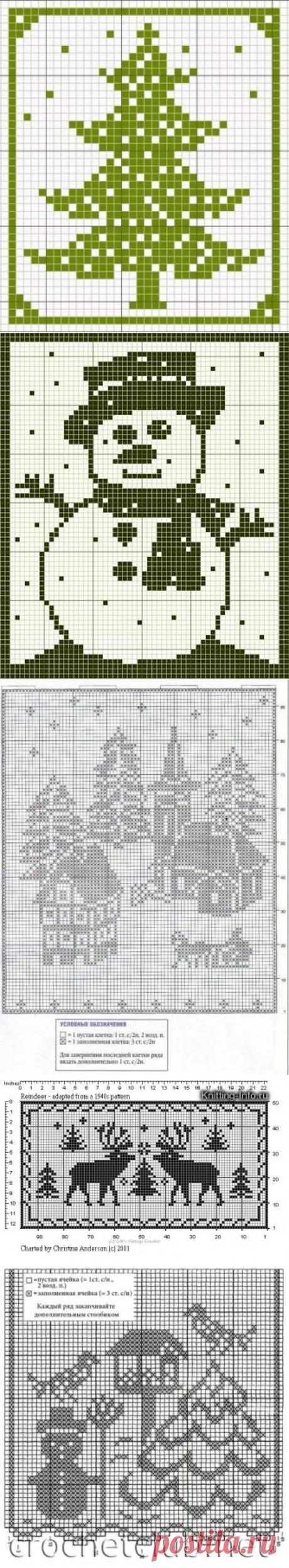 Новый год в филейной технике