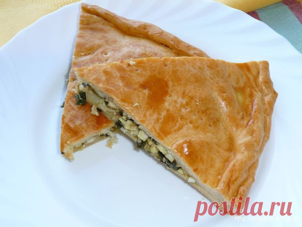 Пирог с зеленым луком и яйцом - тает во рту!.