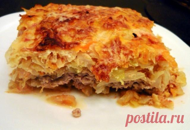 Самая сытная из всех запеканок – это капустная запеканка с фаршем