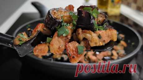 Рецепт нереально вкусный и главное простой с баклажанами на ужин.