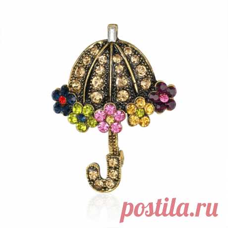 Брошь "Зонтик", Tutti Frutti (Арт.: 62920-9529) купить по выгодной цене в Интернет-магазине Море блеска