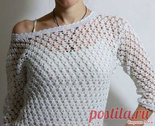 Туника-сетка
#крючок #вязаная_туника
