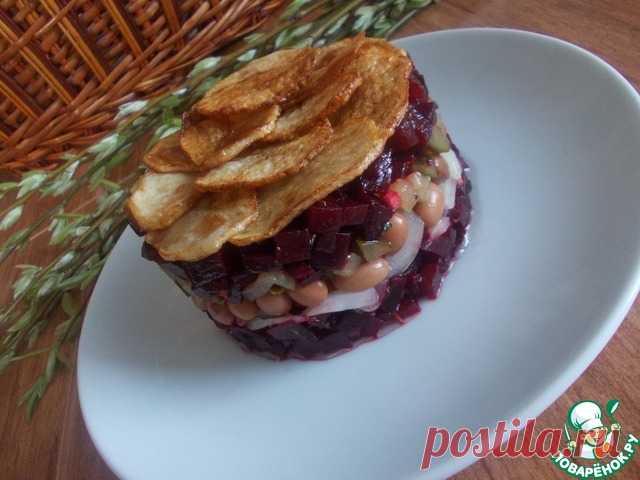 Винегрет слоеный с картофельными чипсами | Четыре вкуса