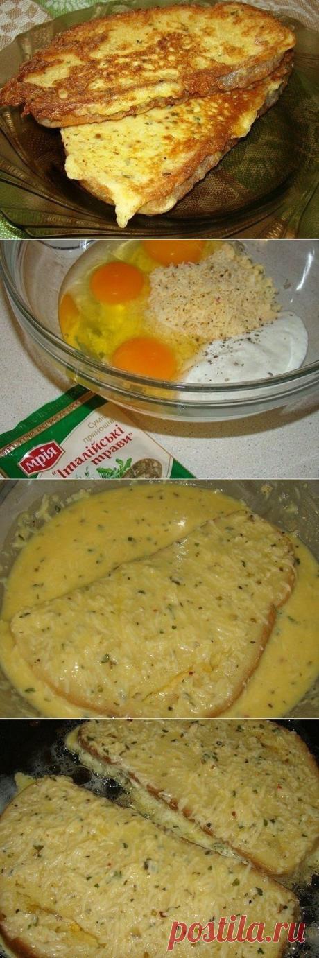 Гренки сырные