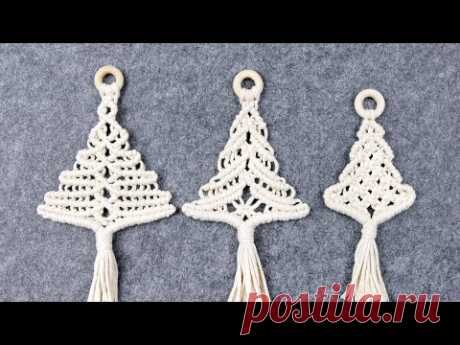 3 MACRAME CHRISTMAS TREES 🎄 ARBOLITOS de NAVIDAD 🎄 MAKRAMEE WEIHNACHTSBÄUME