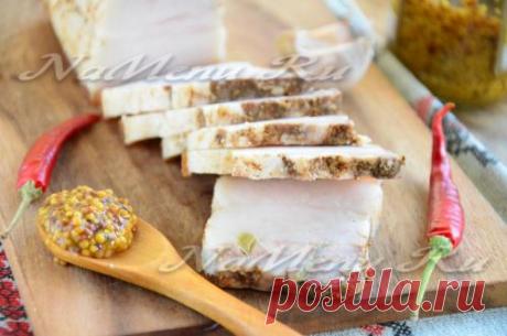 Сало в пароварке - рецепт с фото