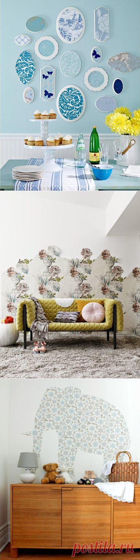 Как разбавить интерьер с помощью остатков обоев