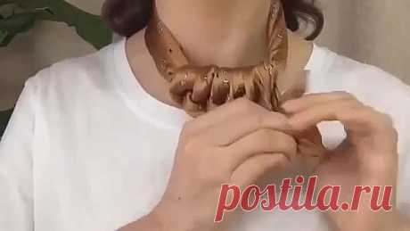 Как красиво завязать платок,шарфик💯 Прекрасные примеры👔