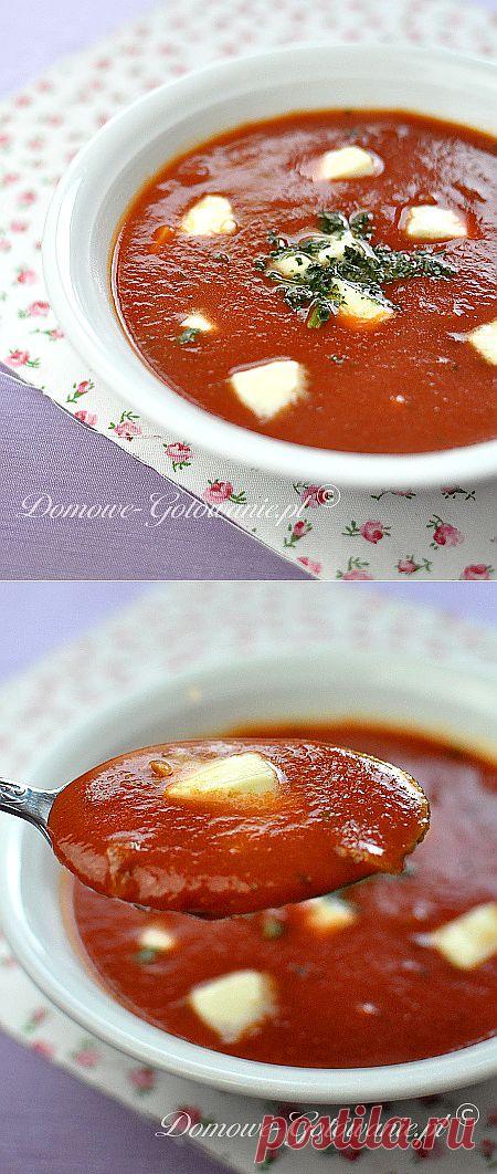 Быстрый томатный суп с моцареллой - Рецепт