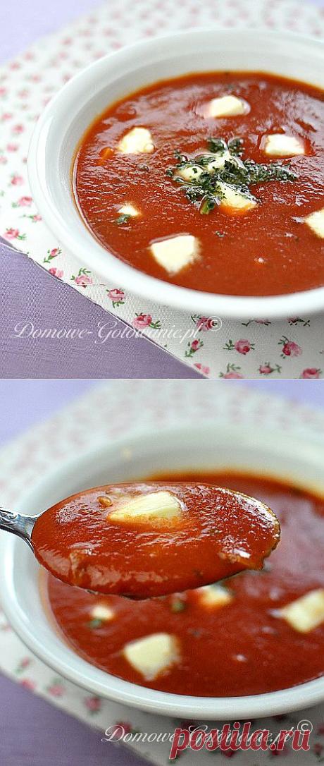 Быстрый томатный суп с моцареллой - Рецепт