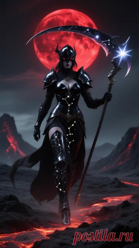 Ночной страж: воительница из обсидиана под кровавой луной. Нейронная сеть Qwen - Qwen Images примеры промтов - Форум ИИ о нейросетях - Yes Ai