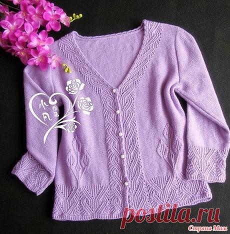 Жакет с красивыми рельефными узорами на планках и рукавах. Спицы. - ВЯЗАНАЯ МОДА+ ДЛЯ НЕМОДЕЛЬНЫХ ДАМ - Страна Мам