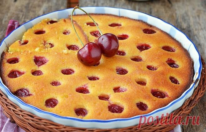 Вишневый пирог на кефире