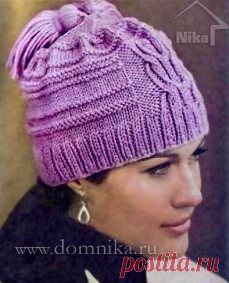 Шапка для женщин спицами