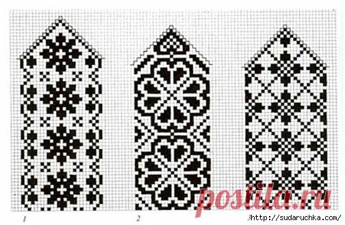 Варежки - узоры.Вязание спицами