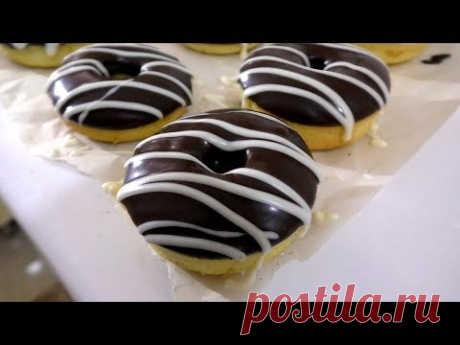 ПОНЧИКИ ЗА 5 МИНУТ + время на выпечку Пончики ДОНАТС в духовке Donuts Recipe English Subtitles