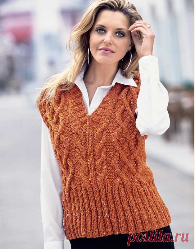 Вязаный жилет - стильная деталь гардероба