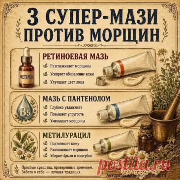 3 супер мази против морщин