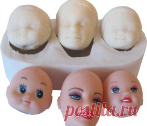 Молд для шоколада/мастики силиконовый Лица 3D 3х3,2х4 см. | Кондитерский инвентарь | Вкусный магазин