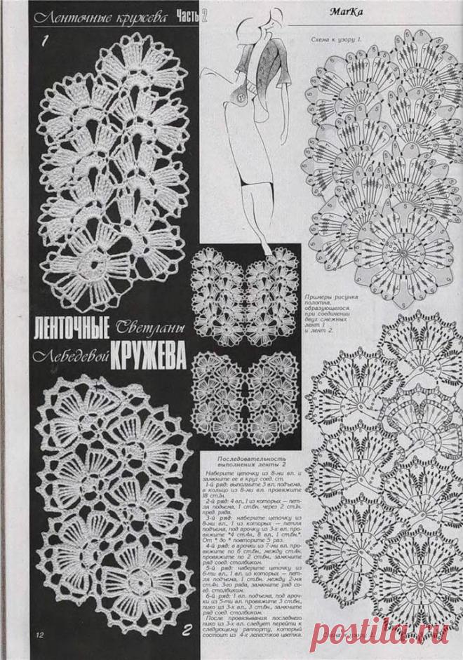 СХЕМЫ ЛЕНТОЧНЫХ УЗОРОВ.
