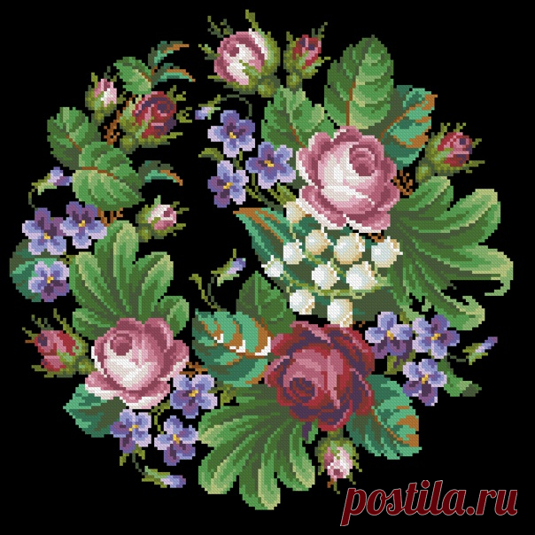 Винтажная схема для вышивания крестиком.
160w X 159h Stitches
14 Count, 29.03w X 28.85h cm