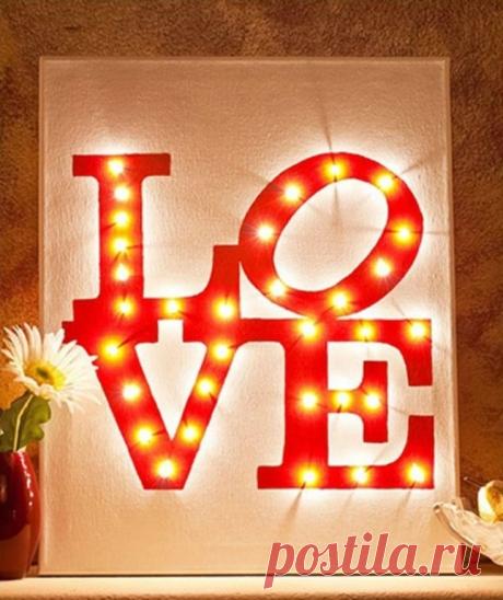 Светящаяся надпись Love. Мастер-класс на FurnishHome.ru