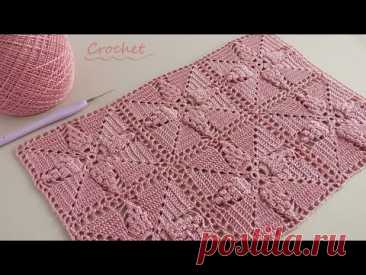 ВЯЗАНИЕ КРЮЧКОМ простые КВАДРАТНЫЕ МОТИВЫ 🌺Easy Crochet motifs pattern for beginners🌺