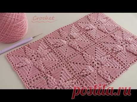 ВЯЗАНИЕ КРЮЧКОМ простые КВАДРАТНЫЕ МОТИВЫ 🌺Easy Crochet motifs pattern for beginners🌺