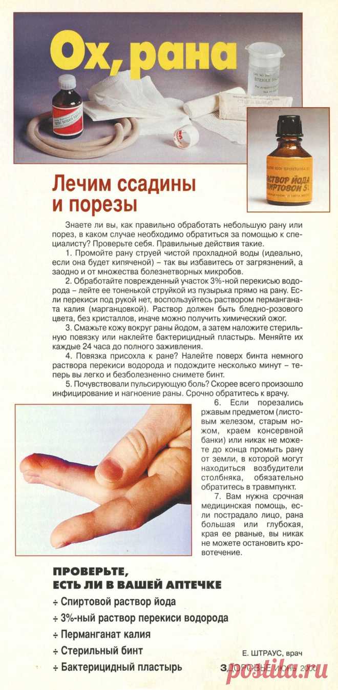 Лечим ссадины и порезы