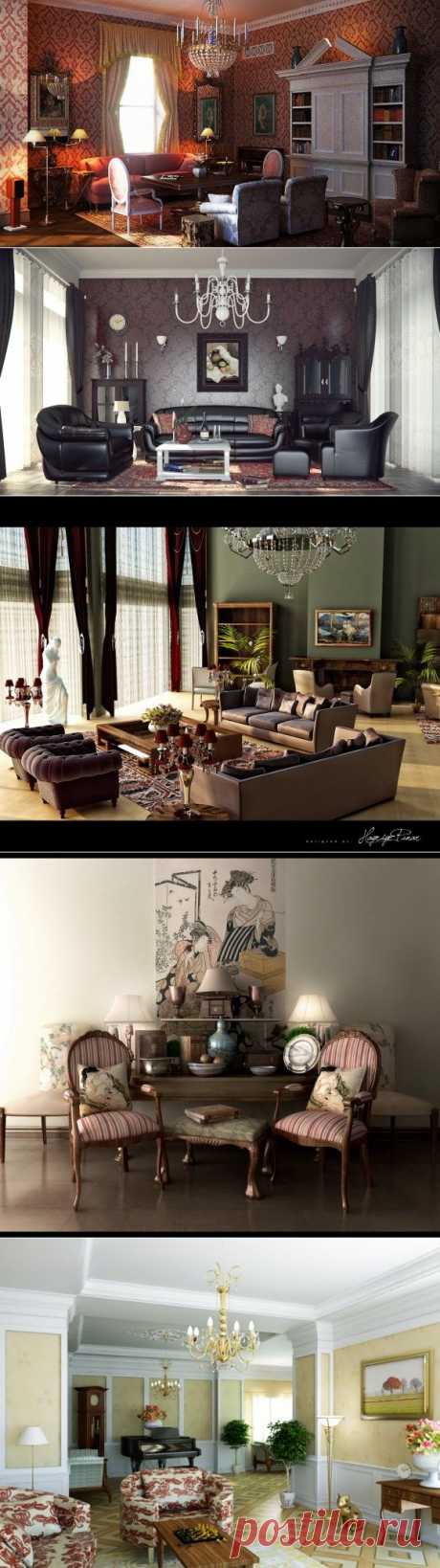 Ретро-гостиные — Роскошь и уют