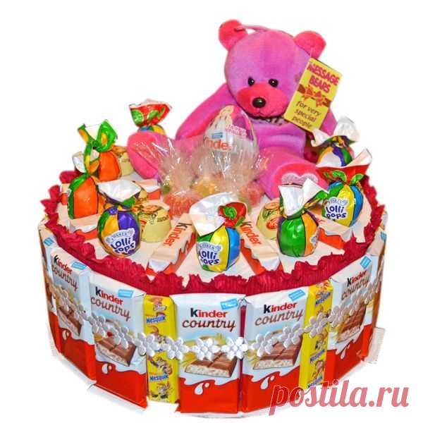 👌 38 идей для тортов из конфет и шоколадных батончиков, увлечения и хобби Недавно я увлеклась изготовлением тортиков. Да не простых, а из конфет и шоколадных батончиков! Я увидела на одном из форумов мастер-класс по изготовлению такого торта и решила неп...