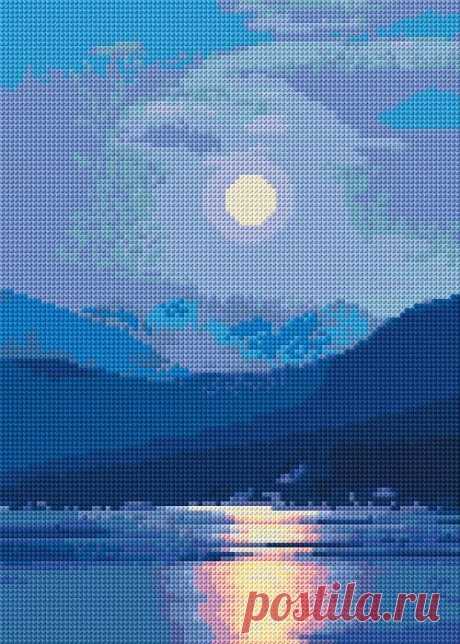 Cross Stitch | Moonlight xstitch Chart | Design