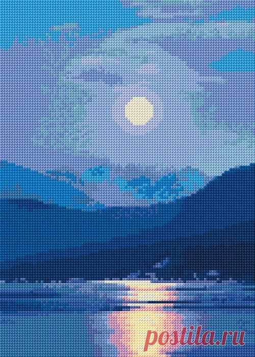 Cross Stitch | Moonlight xstitch Chart | Design