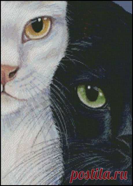 Вышивка.Две половинки