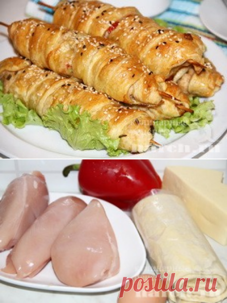 Шашлычки из куриного филе в слойке | Фоторецепт с подробным описанием от Харч.ру