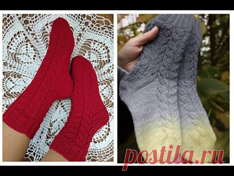 Красивые ажурные носки для начинающих (со схемой)
