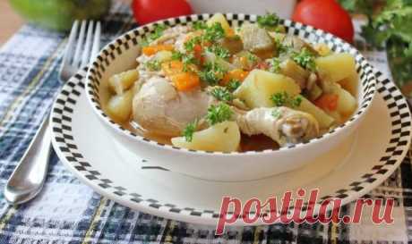 ​Жаркое из курицы с овощами