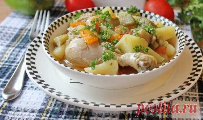 ​Жаркое из курицы с овощами