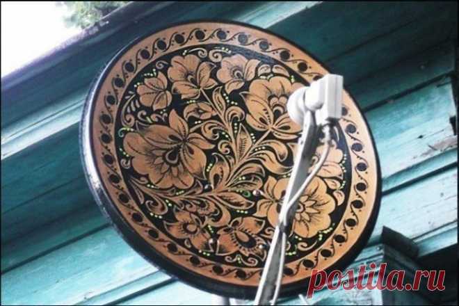 Расписные спутниковые тарелки и шины