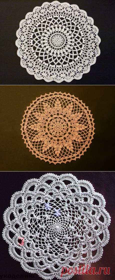 ИНТЕРЕСНЫЕ АЖУРНЫЕ САЛФЕТКИ. ПОДБОРКА