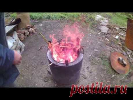 Бездымная печка для сжигания мусора