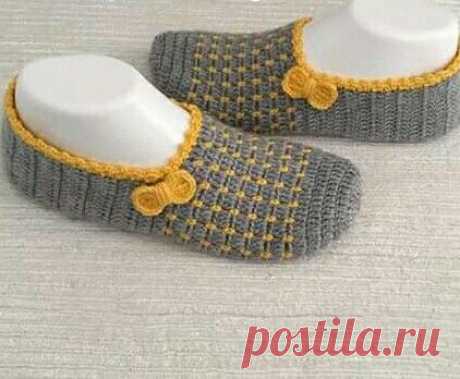 Prácticas Ideas para el Hogar...: Como hacer Pantunflas modernas Crochet