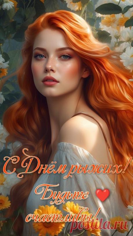 С днем рыжих от души я поздравляю,
Здоровья, сил, огня в душе желаю,
Ты дедушку лопатой уж не трогай,
Пусть рыжина лишь вызывает гордость! Открытки на День Рыжих!
