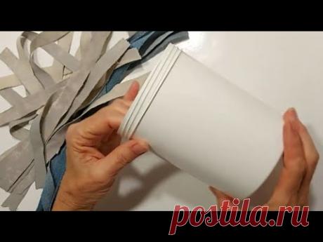 СДЕЛАЛА И СЧАСТЛИВА!КРАСИВО и ПРОСТО-из пластикового ведра и обрезков ткани/оргонайзер своими руками