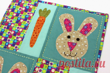 Mini odeja z aplikacijo Bunny Applique - Jennifer Heynen Creative Co.