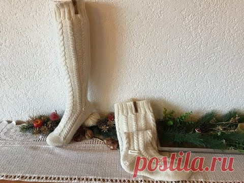 😍Мастер класс 😍🧦 гольфы - гетры 🧦 спицами