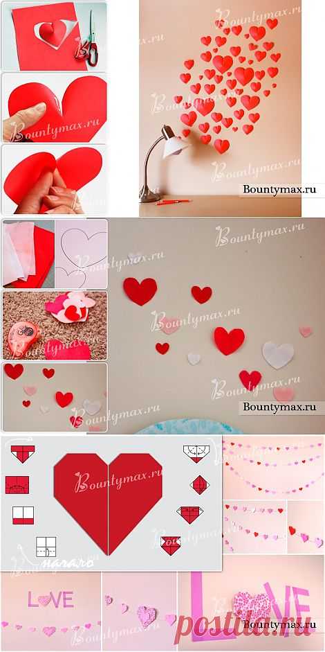 Украшение стены на день святого валентина
